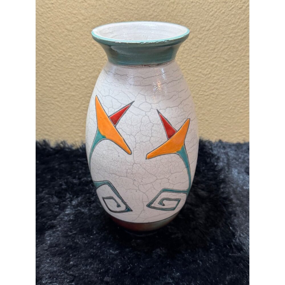 Vintage Pottery Vase Stamped SG Stands 9.5" Tall